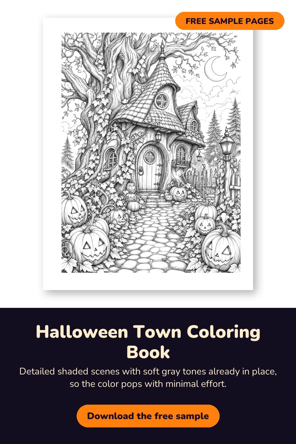 Sample page from Halloween Town Coloring Book