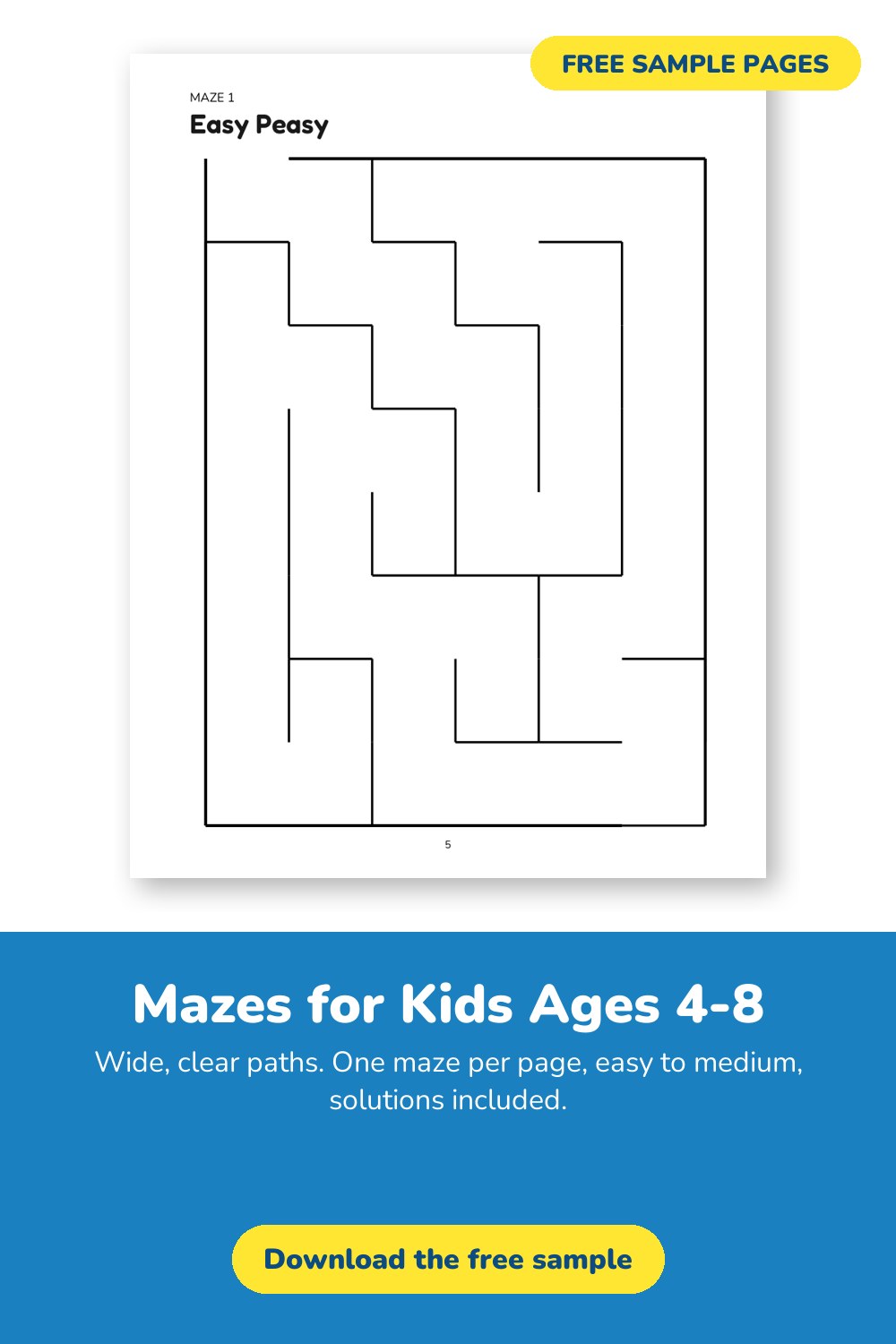 Sample page from Mazes for Kids Ages 4-8